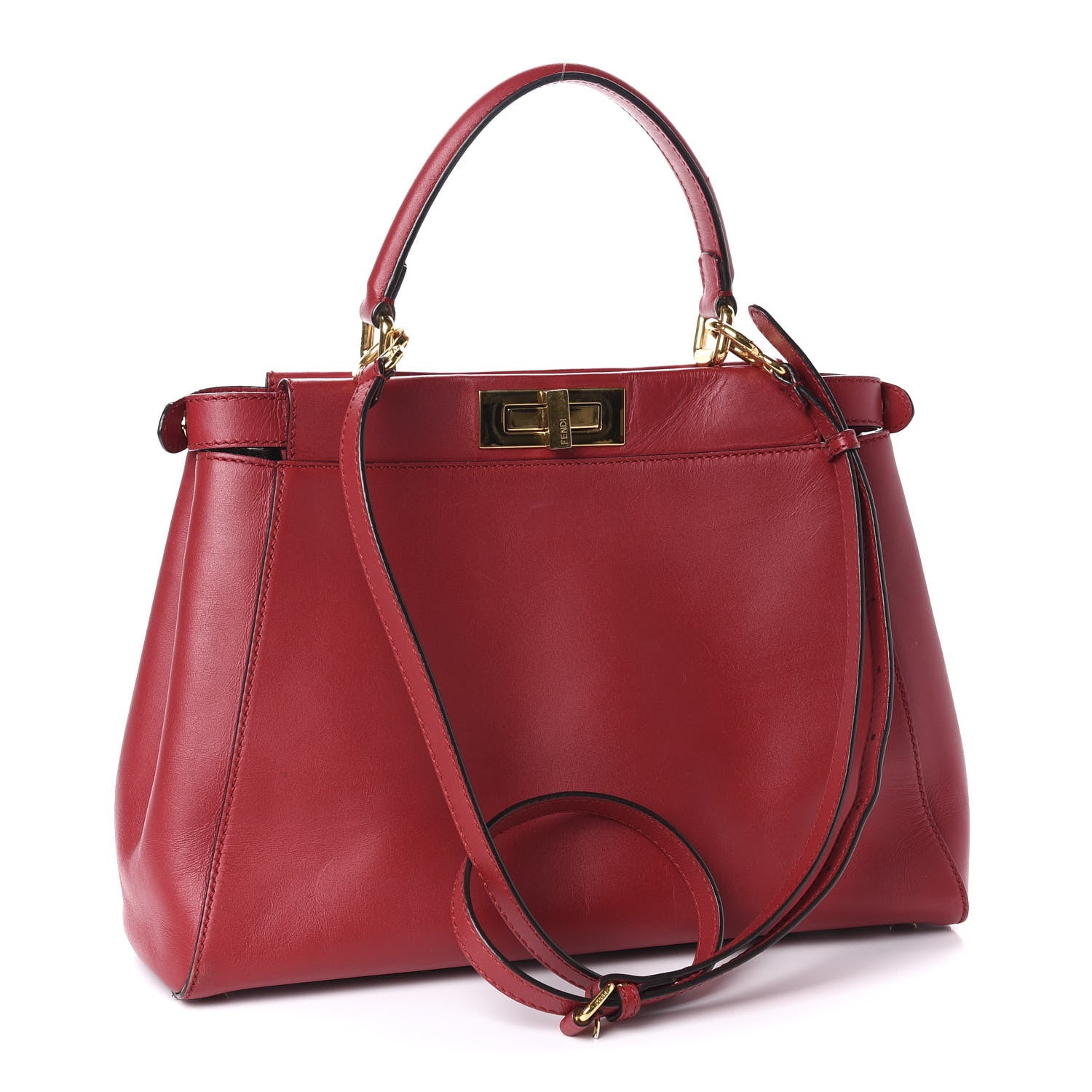 Fendi Vitello Morgan Fabric Jacquard Pequin Medium Peekaboo Iconic Satchel Mattone Tobacco Black 4 of 13