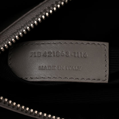 Saint Laurent Grained Calfskin Topstitch Baby Sac De Jour Fog 7 of 12