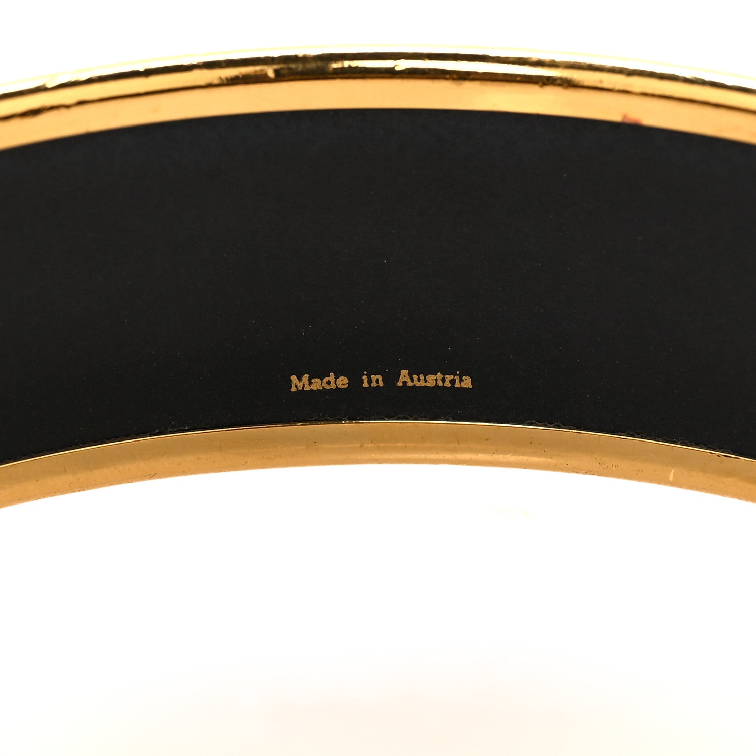 Hermes Enamel Printed Wide Grand Apparat Bracelet 70 Black 5 of 5