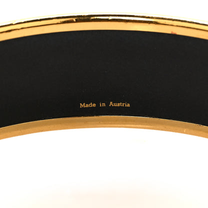Hermes Enamel Printed Wide Grand Apparat Bracelet 70 Black 5 of 5