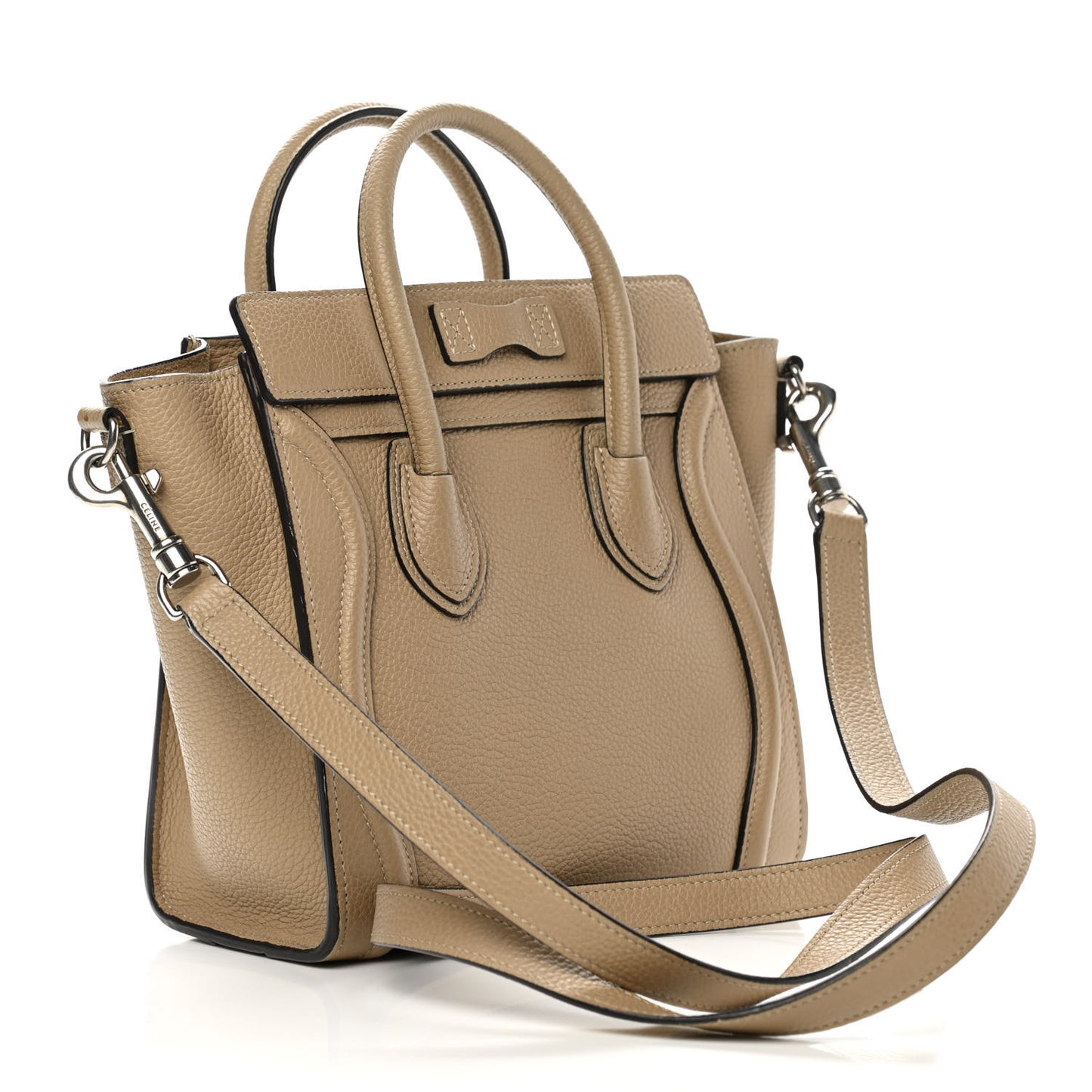 Drummed Calfskin Nano Luggage Dune