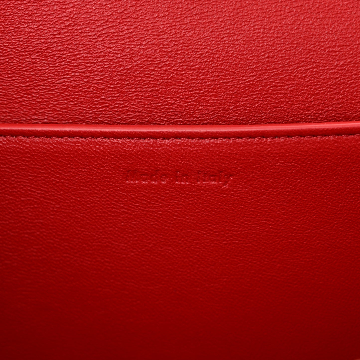 Shiny Smooth Calfskin Medium Frame Shoulder Bag Poppy Red Clay