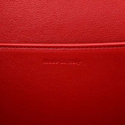 Celine Shiny Smooth Calfskin Medium Frame Shoulder Bag Poppy Red Clay 7 of 17