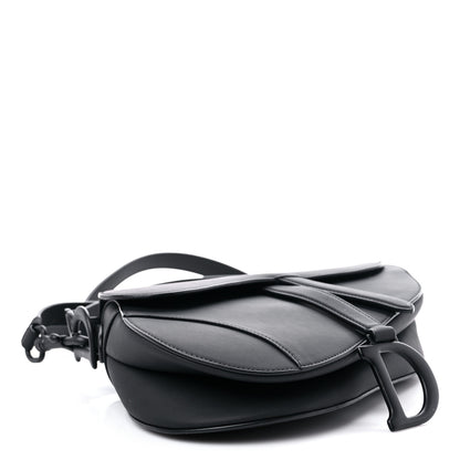 Christian Dior Ultra Matte Calfskin Saddle Bag With Strap Black 3 of 10
