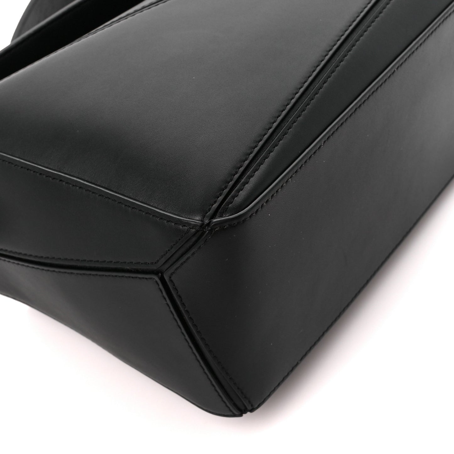 Satin Calfskin Small Puzzle Bag Black