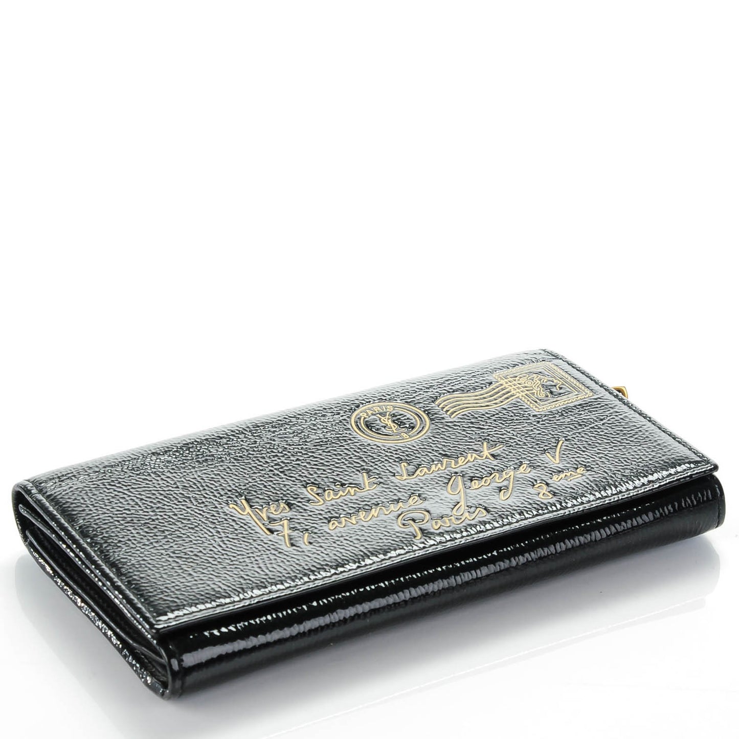 Patent Y-Mail Wallet Black