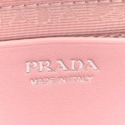 Prada Satin Crystal Mini Triangle Crossbody Pouch Alabastro 7 of 13