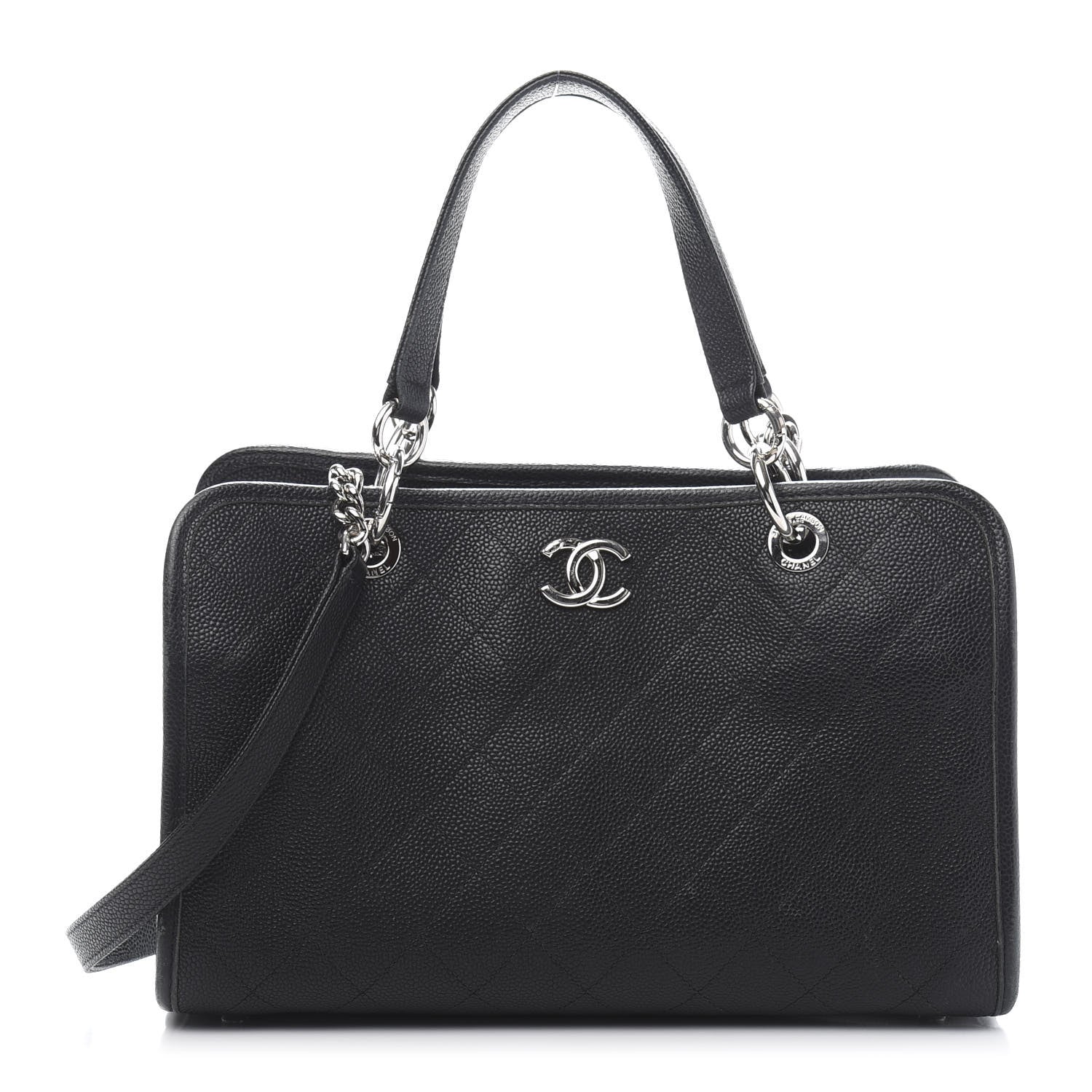 Chanel Caviar Stitched Shopping Tote Black 1 of 10