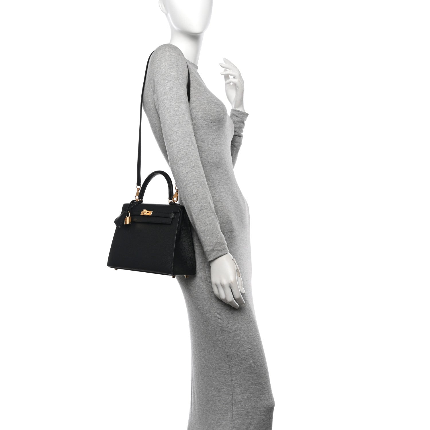 Hermes Epsom Kelly Sellier 25 Black 2 of 11