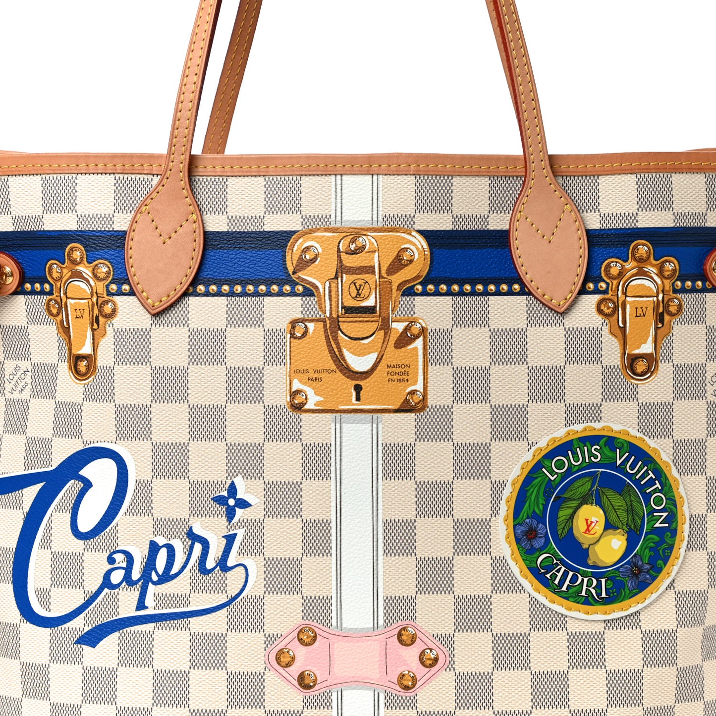 Damier Azur Summer Trunks Capri Neverfull MM