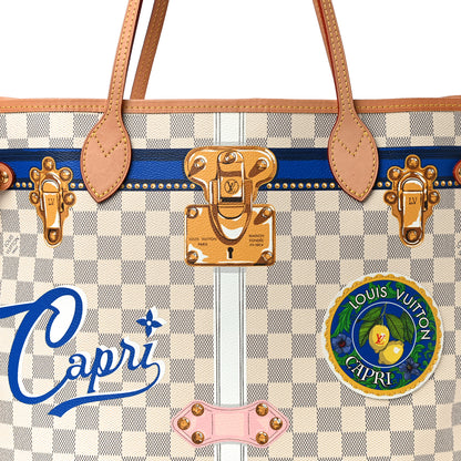 Louis Vuitton Damier Azur Summer Trunks Capri Neverfull MM 10 of 14