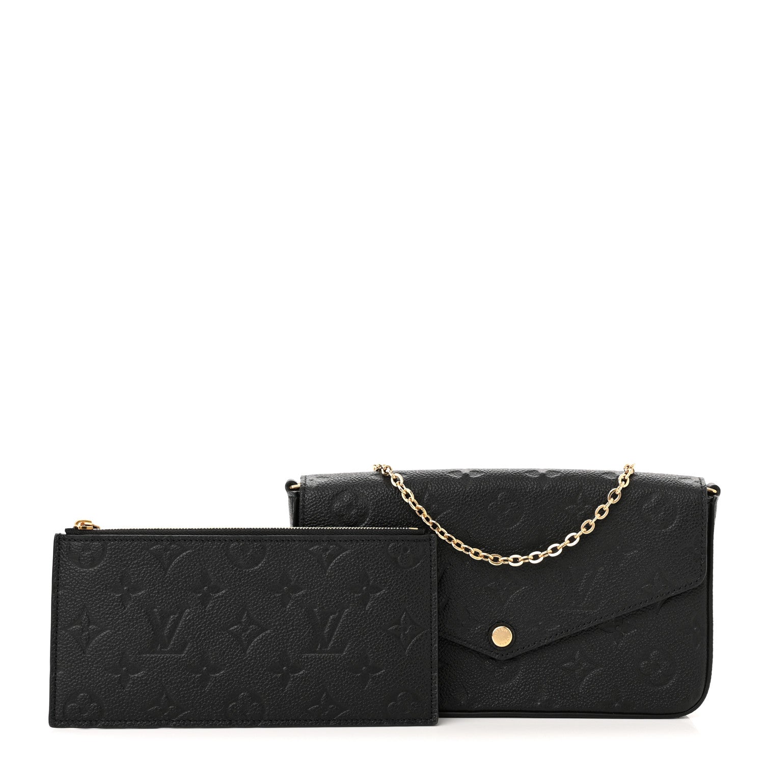 Louis Vuitton Empreinte Pochette Felicie Chain Wallet Black 1 of 12