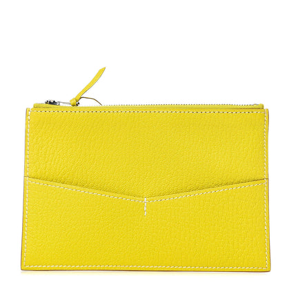 Hermes Chevre Mysore Envelope Trio Wallet Insert Lime 1 of 6