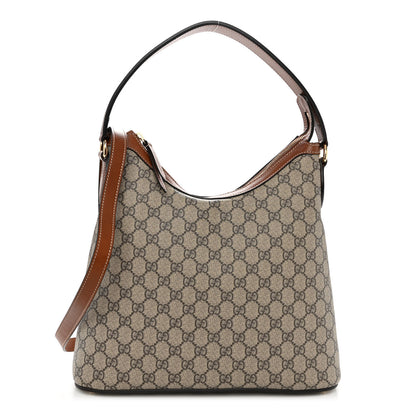 Gucci GG Supreme Monogram Linea A Hobo Brown 1 of 10