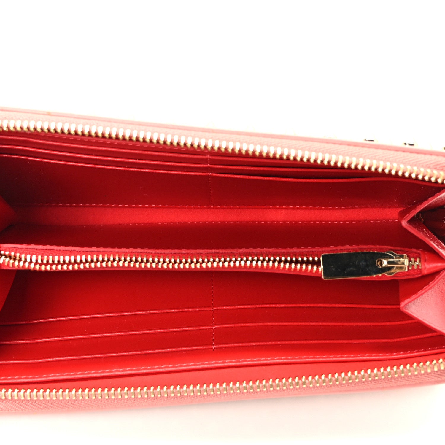 Christian Louboutin Calfskin Panettone Spiked Zip Around Wallet Pink 5 of 9