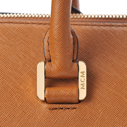 MCM Saffiano Sophia Bowler Bag Cognac 10 of 13