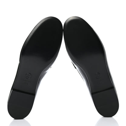 Chanel Patent CC Mocassin Loafers 39.5 Black 5 of 8