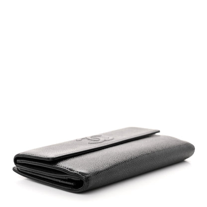 Chanel Caviar Timeless CC French Long Wallet Black 4 of 13