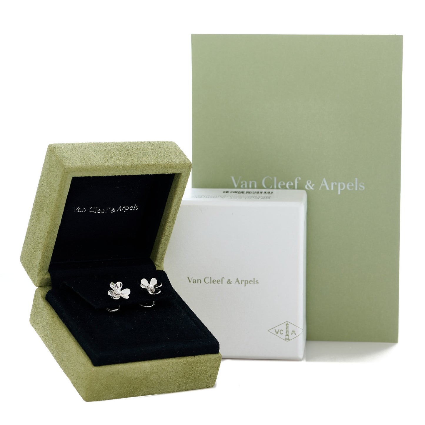18K White Gold Diamond Mini Frivole Earrings