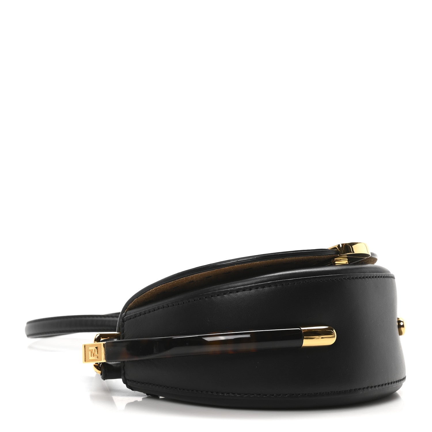 Fendi Vitello King Plexiglass Moonlight Shoulder Bag Black 4 of 10