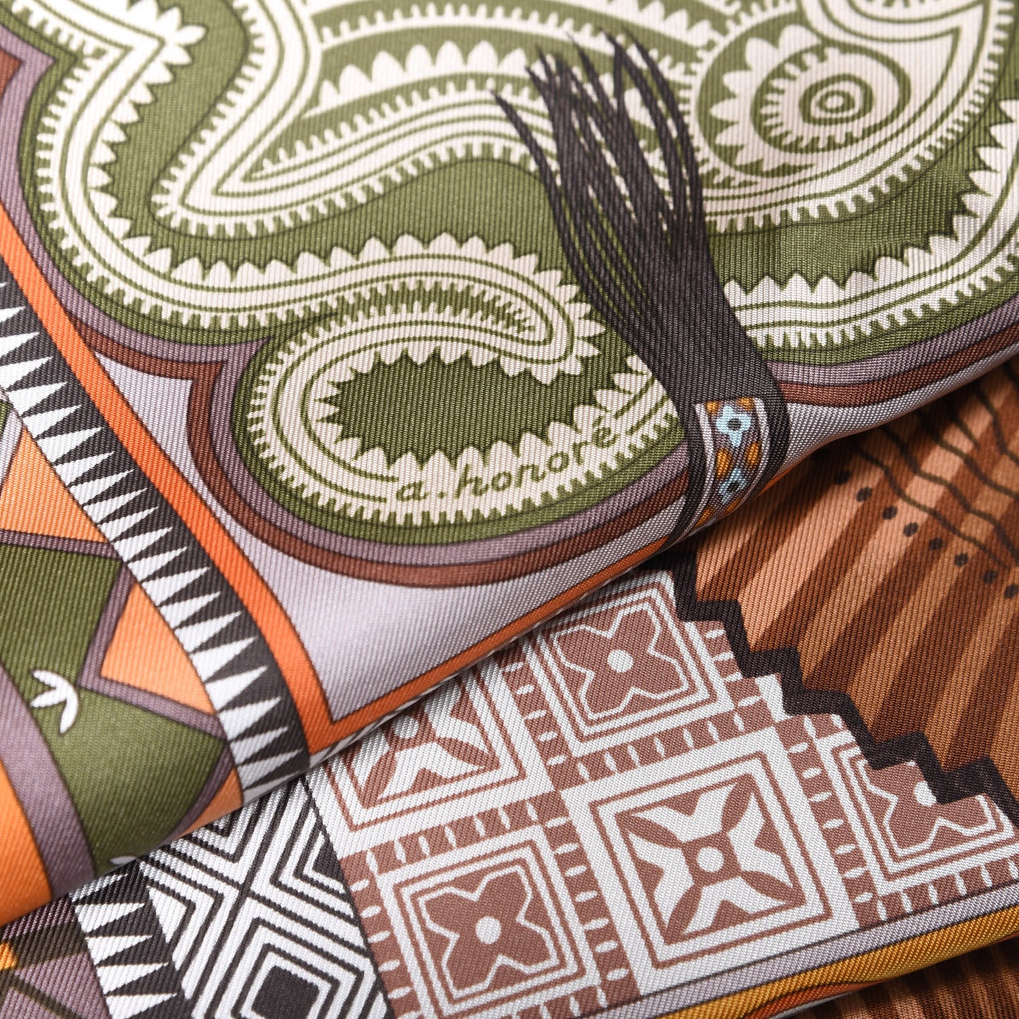 Silk Cent Plis De Miao Scarf 90 Terracotta Loden