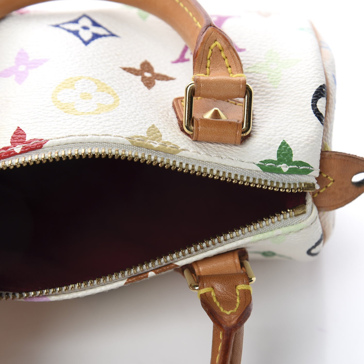 Louis Vuitton Monogram Multicolor Mini Sac HL Speedy White 4 of 11