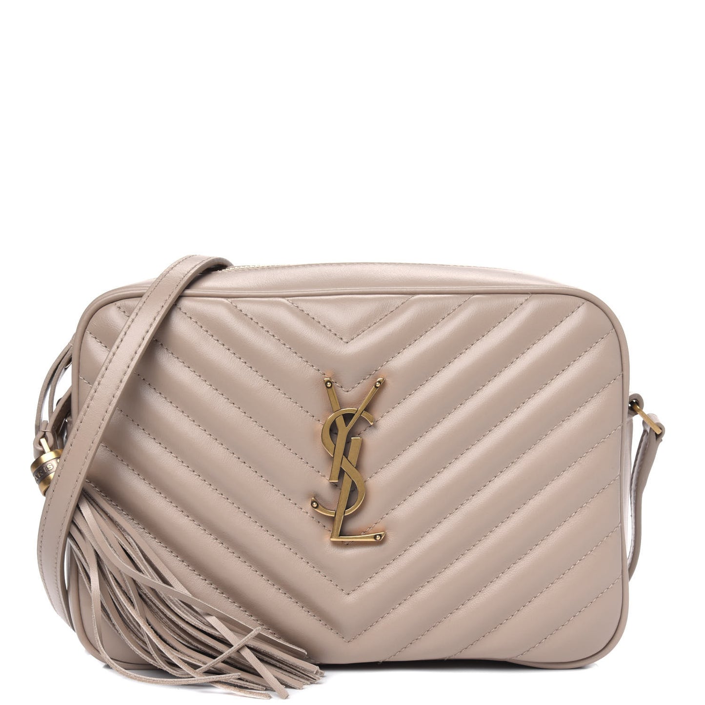 Calfskin Matelasse Monogram Lou Camera Bag Nude Powder