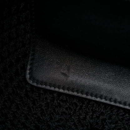 Balenciaga Nylon Lambskin Woven Small Ibiza Basket With Strap Black 9 of 9
