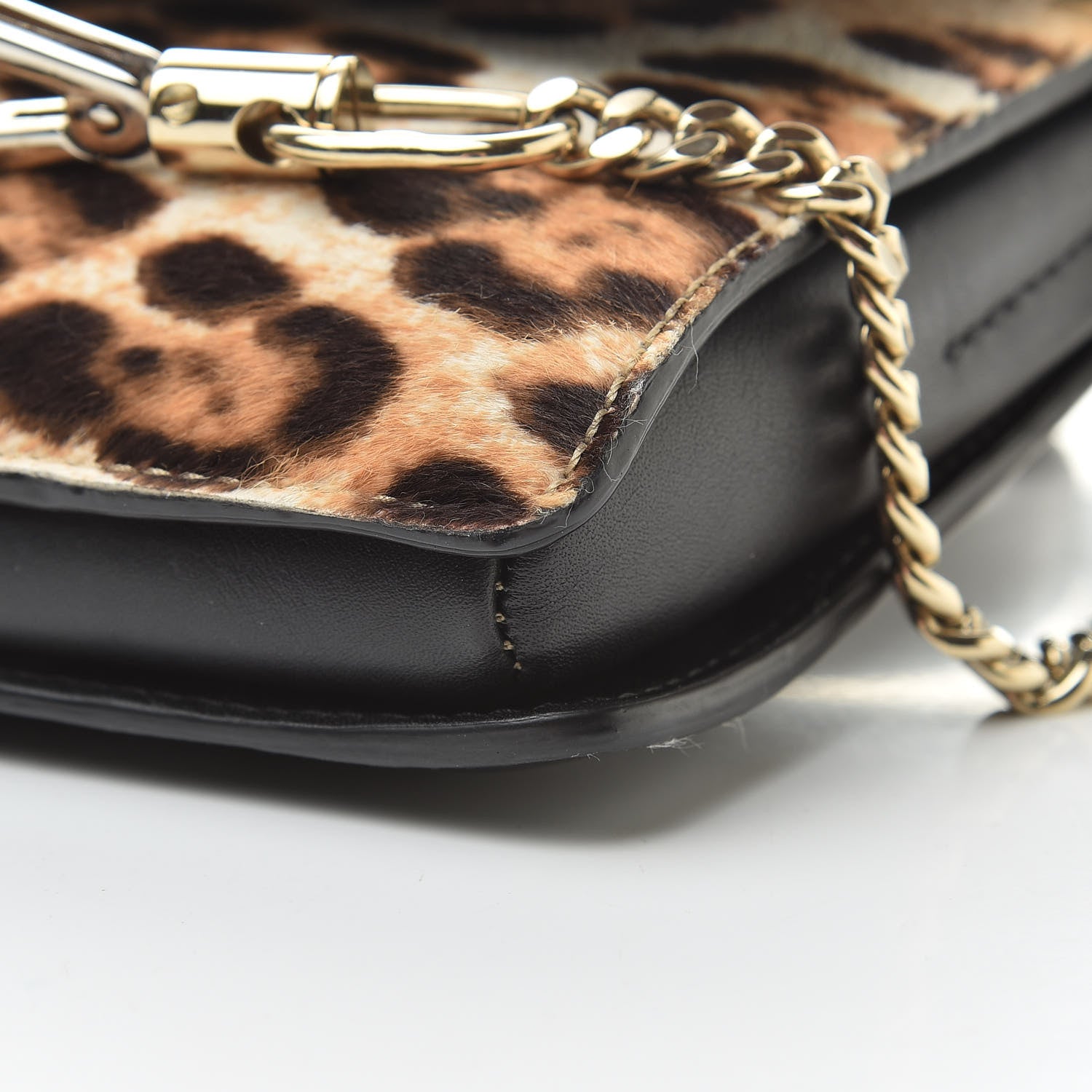 Chloe Calfskin Pony Hair Leopard Print Small Faye Shoulder Bag Abstract White 10 of 10