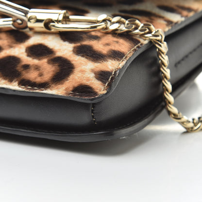Chloe Calfskin Pony Hair Leopard Print Small Faye Shoulder Bag Abstract White 10 of 10