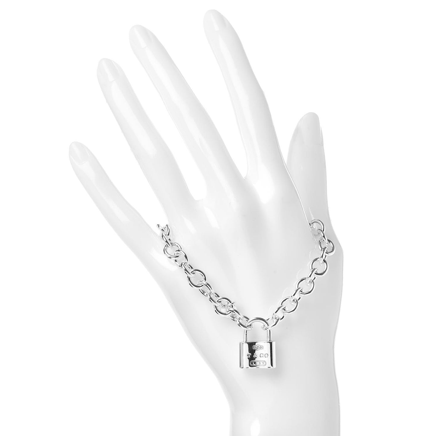 Sterling Silver 1837 Lock Charm Bracelet