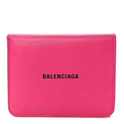 Balenciaga Calfskin Logo Medium Cash Wallet Acid Fuchsia 1 of 8
