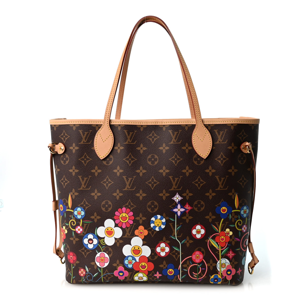 Louis Vuitton LV X TM Monogram Flowers Neverfull MM 1 of 9