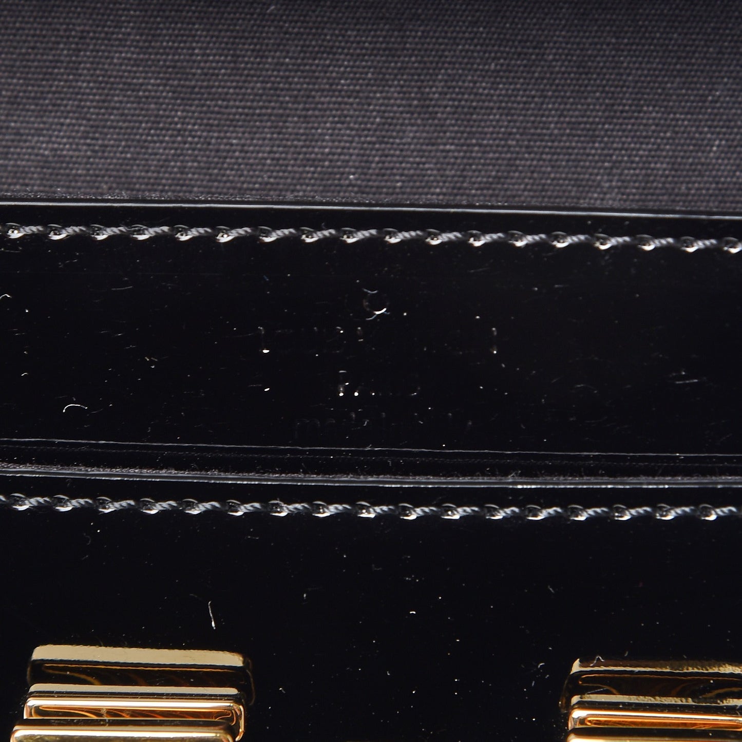 Patent Louise Clutch Black