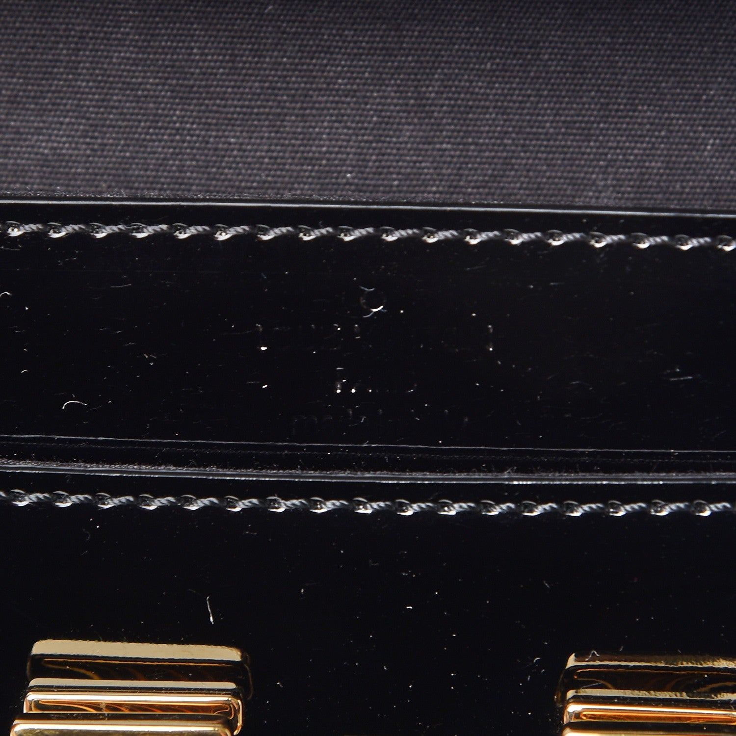 Louis Vuitton Patent Louise Clutch Black 6 of 9