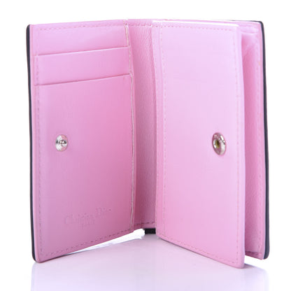 Christian Dior Lambskin Cannage Bi-Color Small Lady Dior Flap Card Holder Black Pink 5 of 6