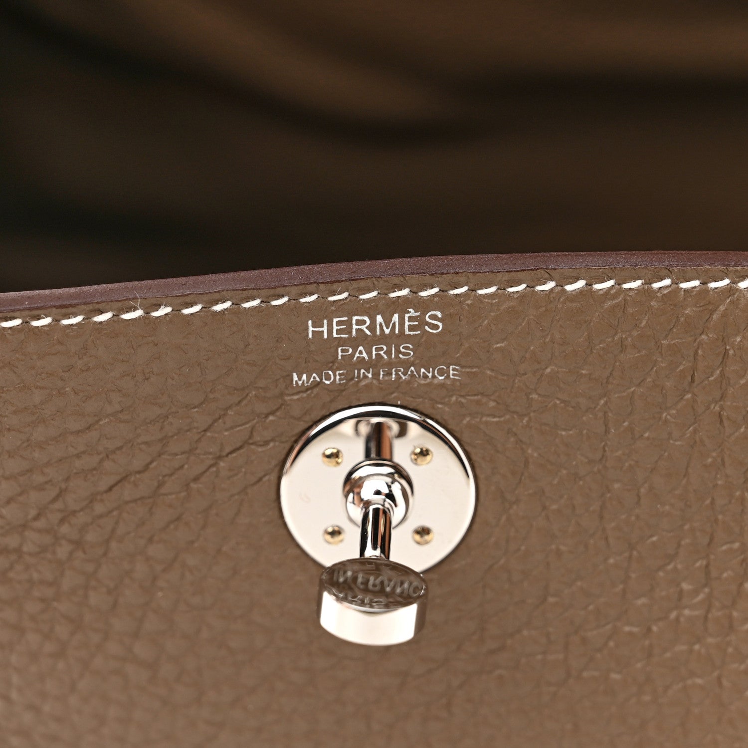 Hermes Taurillon Clemence Mini Lindy 20 Etoupe 6 of 11