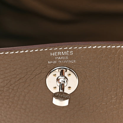 Hermes Taurillon Clemence Mini Lindy 20 Etoupe 6 of 11