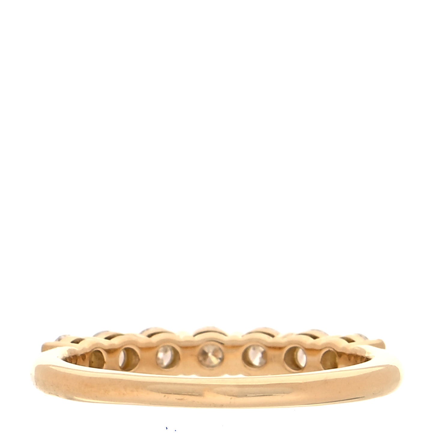 18K Yellow Gold Diamond 3mm Half Circle Embrace Band Ring 50 5.5