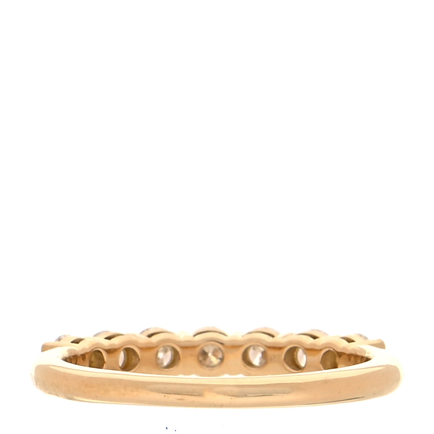 Tiffany 18K Yellow Gold Diamond 3mm Half Circle Embrace Band Ring 50 5.5 3 of 5