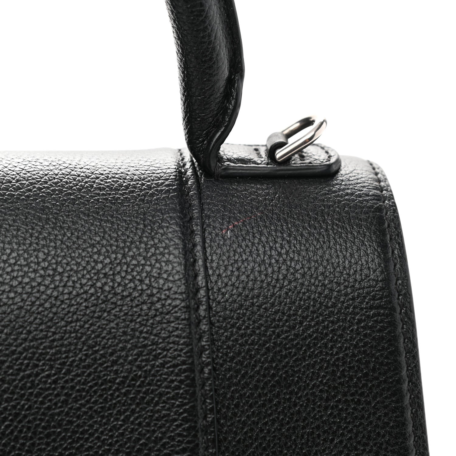 Balenciaga Grained Calfskin Medium Hourglass Top Handle Bag Black 10 of 10