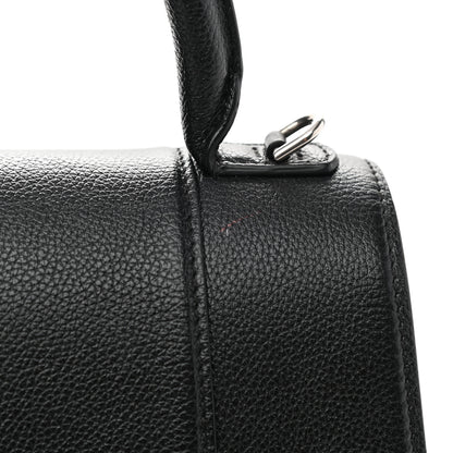 Balenciaga Grained Calfskin Medium Hourglass Top Handle Bag Black 10 of 10