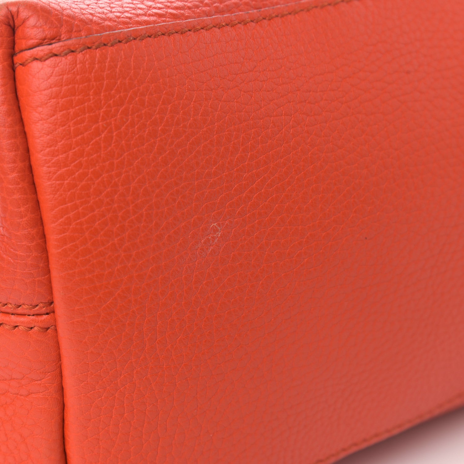 Gucci Pebbled Calfskin Medium Soho Chain Shoulder Bag Sun Orange 13 of 15