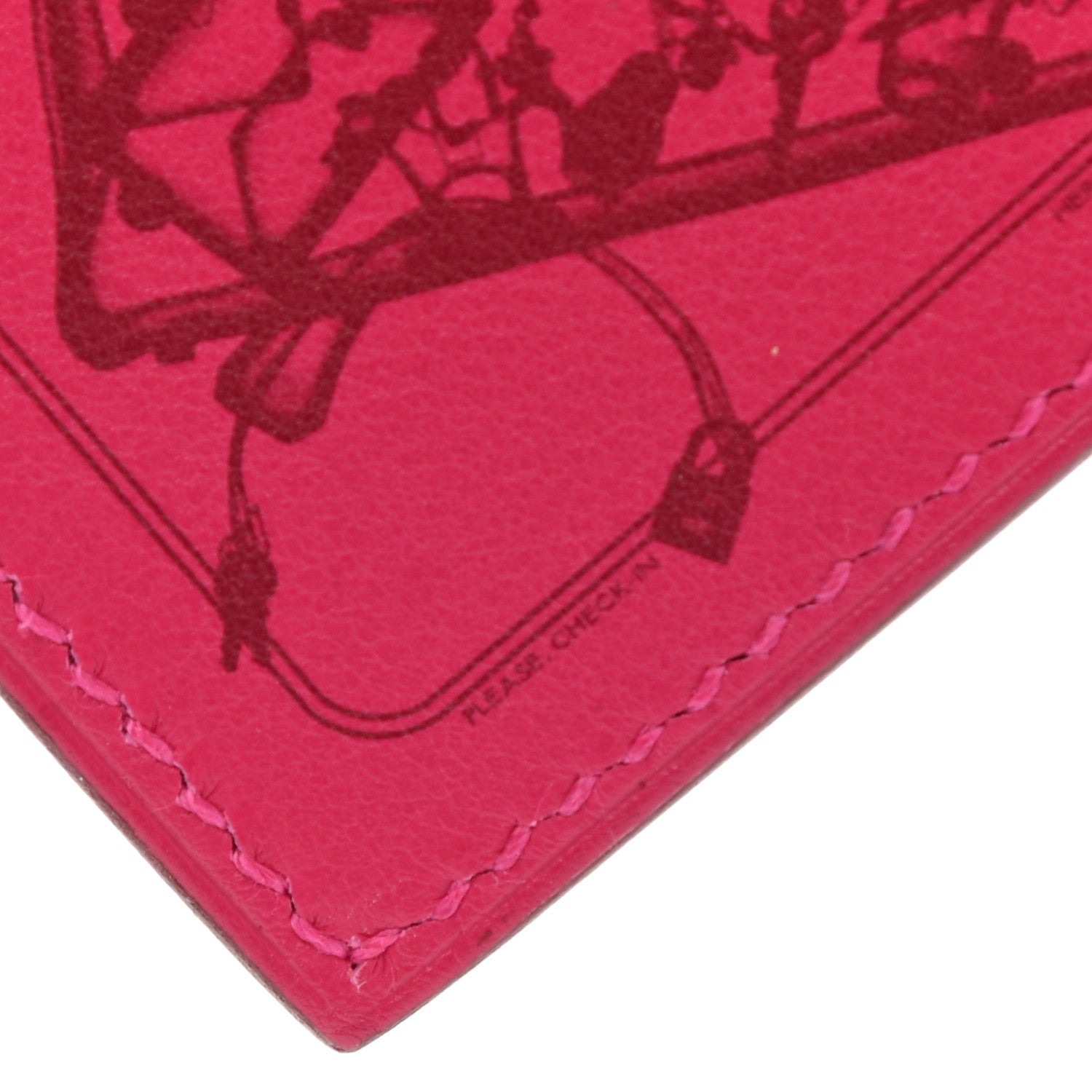 Hermes Swift Please Check in Carre Nano Bag Charm Rose Mexico Grenadine 5 of 5