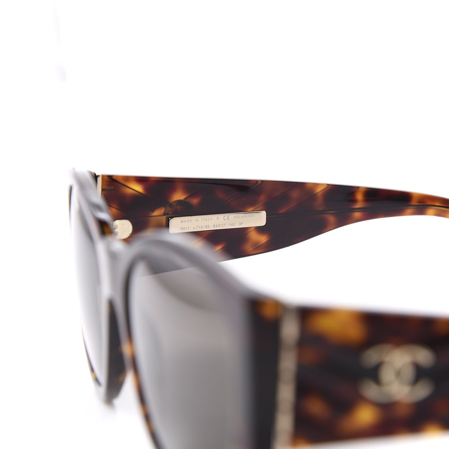 Chanel Acetate Polarized Oval Sunglasses 5411 Brown 5 of 10