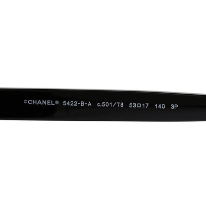 Chanel Acetate Strass Polarized Square Sunglasses 5422-B-A Black 5 of 7