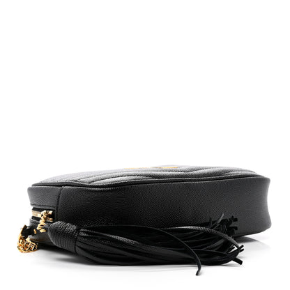 Saint Laurent Grain De Poudre Matelasse Monogram Mini Lou Camera Bag Black 3 of 6