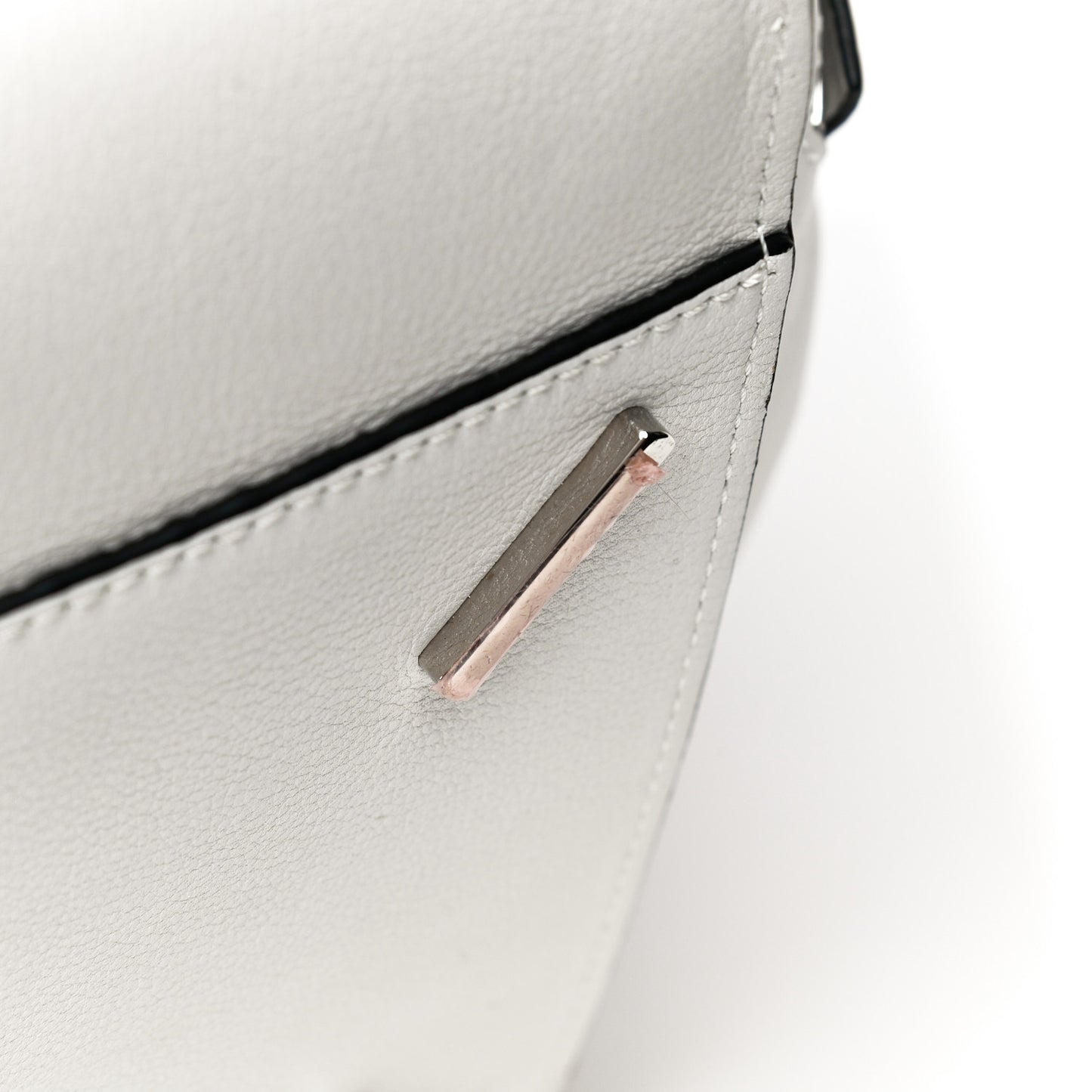 Grained Calfskin Small Hammock Shoulder Bag Soft White