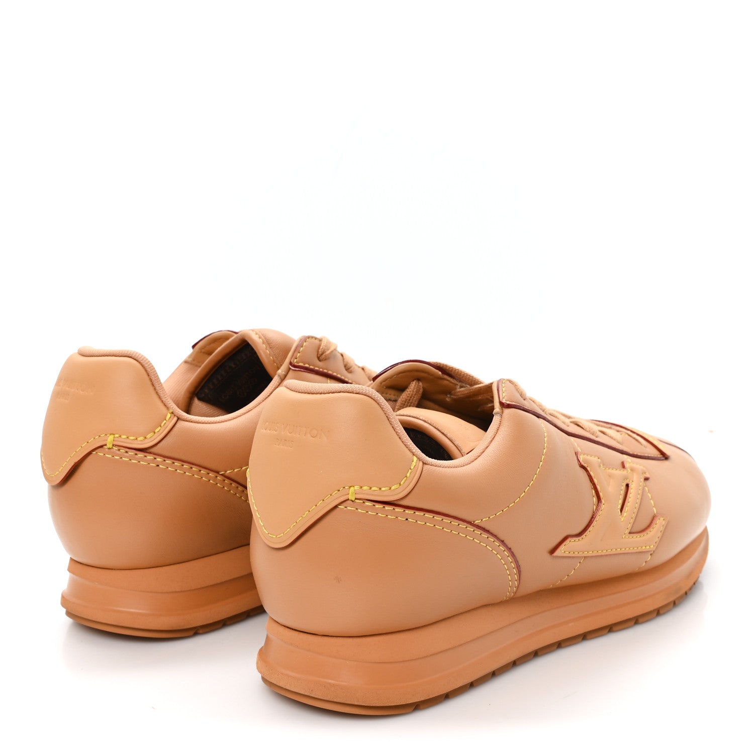Louis Vuitton Lambskin Vachetta Mens LV Buttersoft Sneakers 9.5 Beige 5 of 9