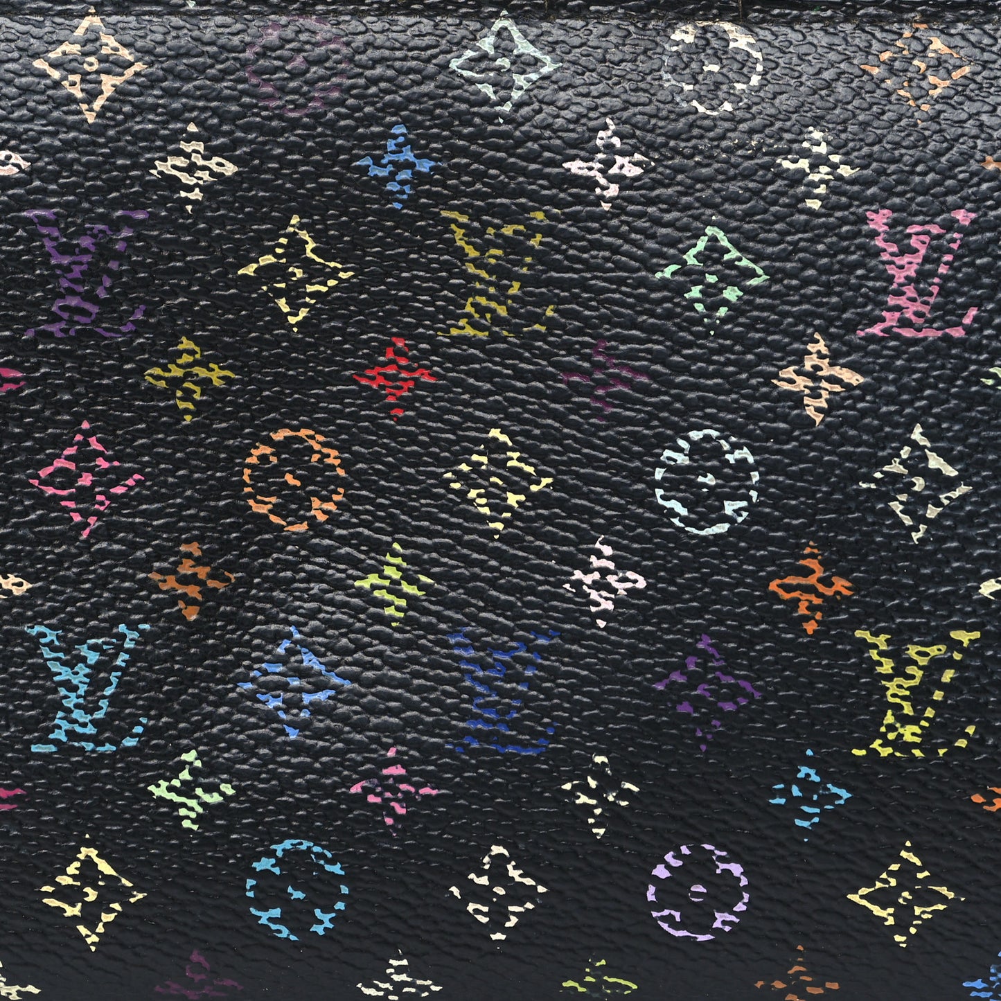 Monogram Multicolor Zippy Wallet Black Pistachio